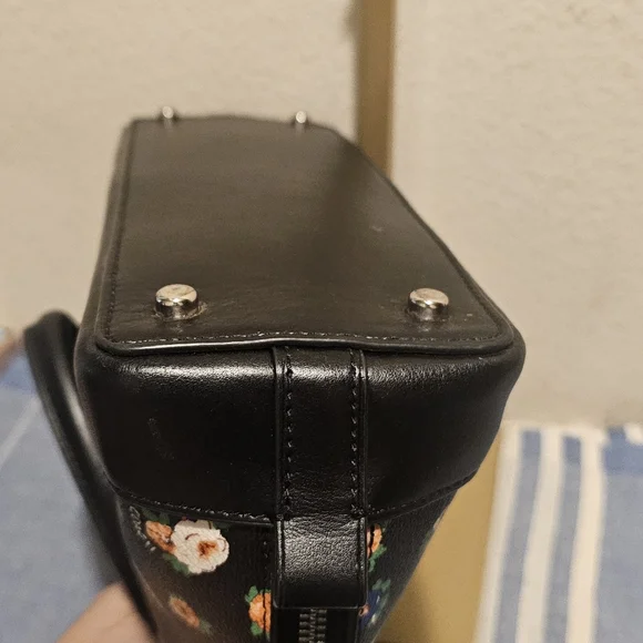 Coach Black Satchel with Floral Design Mini - Picture 5 of 7